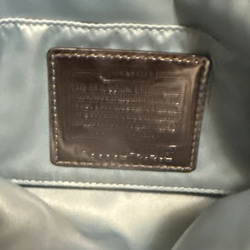 Coach Black Satin Amanda Large Wristlet Clutch Bag
